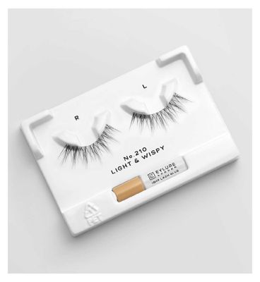 Eylure Hybrid No210  False Lashes Pair and Lash Adhesive 1ml