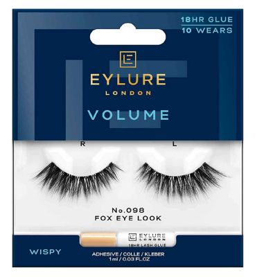 Eylure Volume Lash 098 False Lashes Pair and Lash Adhesive 1ml