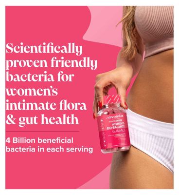 Novomins Womens Bio Balance Gummy Vitamins Strawberry Flavour - 60 Gummies