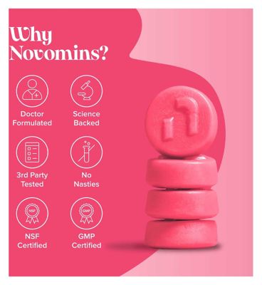 Novomins Womens Bio Balance Gummy Vitamins Strawberry Flavour - 60 Gummies