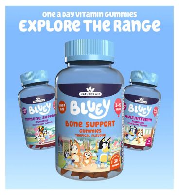Natures Aid Bluey Gummies Bone Support Tropical 30s