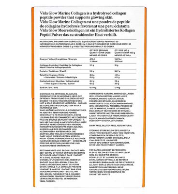 VIDA GLOW Natural Marine Collagen Mango - 30 x 3g sachets
