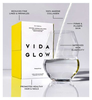 VIDA GLOW Natural Marine Collagen Pineapple - 30 x 3g sachets