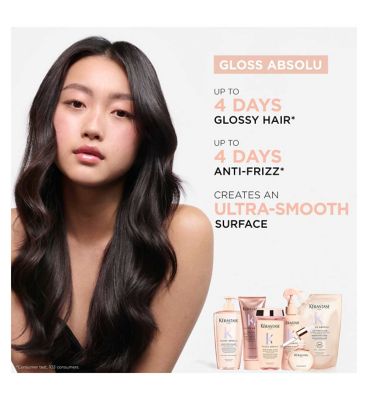 Kérastase Gloss Absolu Conditioner for Long Hair Prone to Frizz, with Glycolic Acid, Hyaluronic Acid & Wild Rose in Oil 250ml