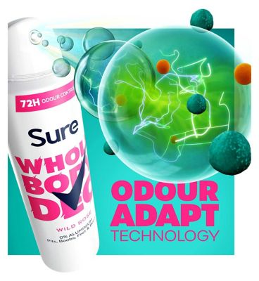 Sure Women Wild Rose 72hr Whole Body Deodorant Spray 150ml