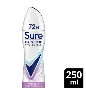 Sure Women Nonstop Protection Vitality 72hr Deodorant Spray 250 ml