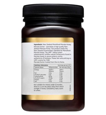 Manuka Doctor UMF 6+ MGO 110+ 500g Manuka Honey
