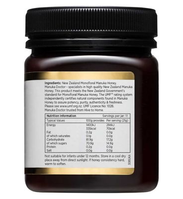 Manuka Doctor UMF 6+ MGO 110+ 250g Manuka Honey