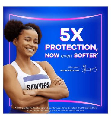 Always Platinum Normal Sanitary Towels With Wings 22 Pads