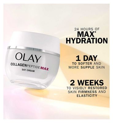 Olay Collagen Peptide MAX Day Cream 50ml & Olay Retinol 24 MAX Night Cream 50ml Bundle