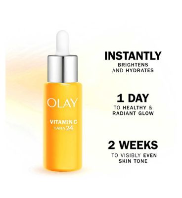 Olay Vitamin C Anti-Dark Spot SPF30 Day Cream 50ml & Vitamin C + AHA24 Day Serum 40ml Bundle