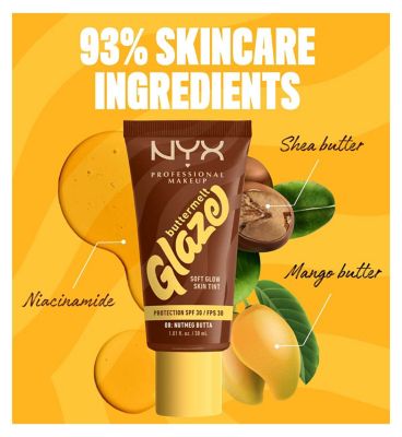 NYX Professional Makeup Buttermelt Glaze Soft Glow Skin Tint + SPF/FPS 30 30ml