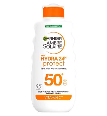 Garnier Ambre Solaire Hydra 24H protect SPF50 Suncream Lotion 175ml