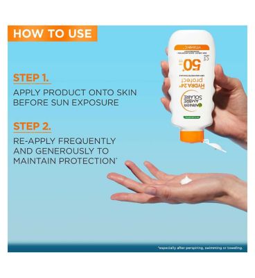 Garnier Ambre Solaire Hydra 24H protect SPF50 Suncream Lotion 175ml