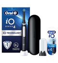 Oral-B iO4 Electric Toothbrush - Black + iO™ Ultimate Clean Black Replacement Electric Toothbrush Heads 4 Pack Bundle