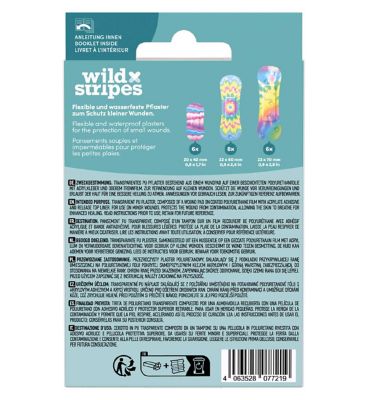 Wild Stripes Waterproof Rainbow Plasters 20s