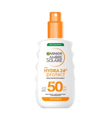 Garnier Ambre Solaire Hydra 24H Protect SPF50 Suncream Spray 150ml