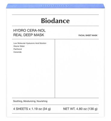 Biodance Hydro Cera-nol Real Deep Mask 4 Sheets x 1.19 oz (34g)