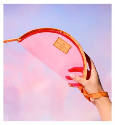 Lunar Flat Lay Makeup Pouch - Pink and Orange