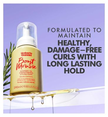 Umberto Giannini Boost Mousse Rosemary Oil Strengthening Styling Foam 290ml