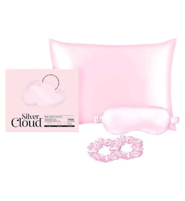 Silver Cloud Pink Satin Giftset Infused With Silver Ions