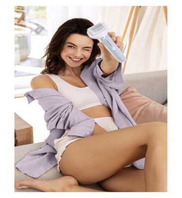 Panasonic 5-in-1 Full Body Epilator Kit with Pressure Sensor for Effortless Hair Removal, ES-EY90 Double Disc Technology