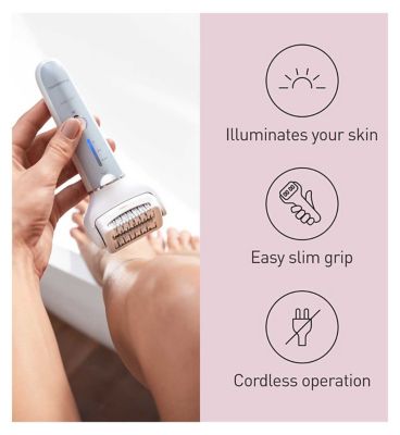 Panasonic 5-in-1 Full Body Epilator Kit with Pressure Sensor for Effortless Hair Removal, ES-EY90 Double Disc Technology