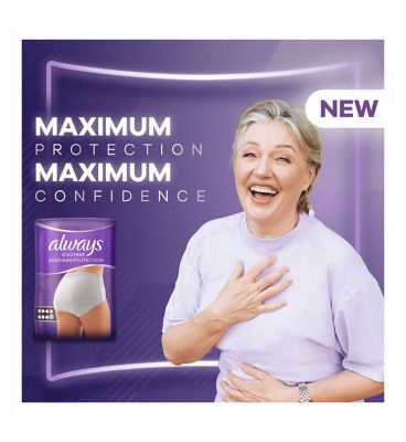 Always Discreet Maximum Protection Underwear Incontinence Pants Women Medium x8