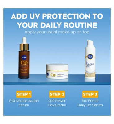 NIVEA SUN UV Face 2in1 Daily Primer Face Serum SPF50+ 30ml