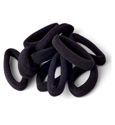 Boots Textured Hair Pony Bands Black 10s