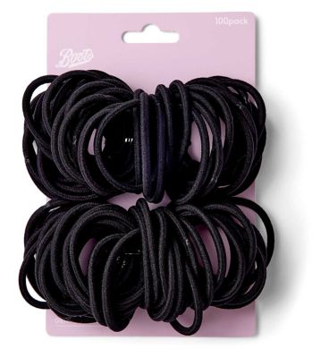 Boots Thick Ponybands Black 100s