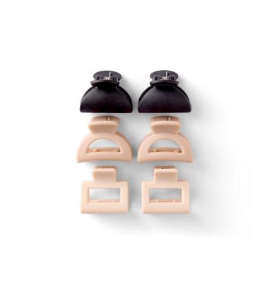 Boots Mini Jaw Clips Nude & Black 6s