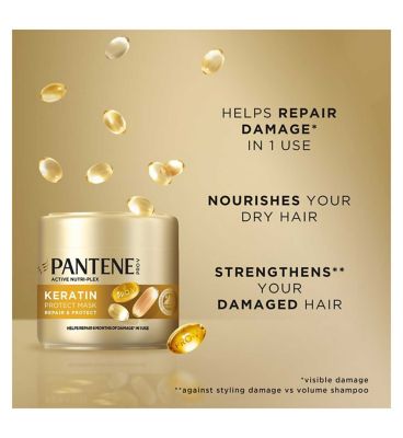 Pantene Pro-V Repair & Protect Keratin Protect Hair Mask 300ml for Dry and Damaged Hair<br/>