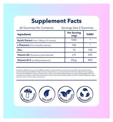 Moosh Mushroom Gummies Sleep and Relax (Berry & Grape) 60 Gummies