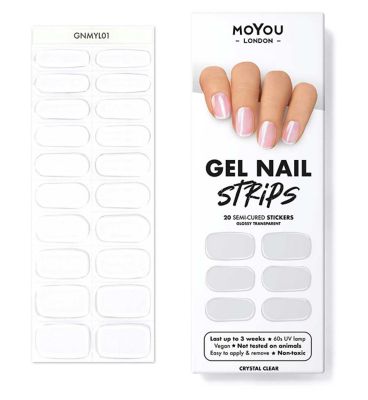 MoYou London Gel Nail Strip Crystal Clear