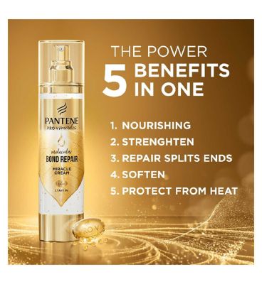 Pantene Molecular Bond Repair Leave In Hair Cream 90ml for Damaged Hair<br/>