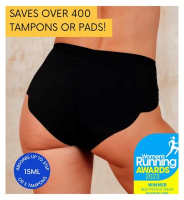 NIXI Body Susie Black 18 VPL-Free Hip Hugger Leakproof Knickers