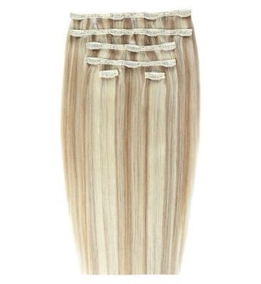 Beauty Works Double Hair Set Hair Extension 18 Inch Champagne Blonde
