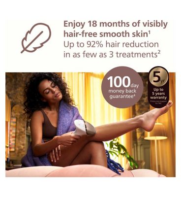 Philips Lumea 9900 Series, IPL Hair Removal Device with SkinAI Technology, 4 Attachments, Corded & Cordless Use, BRI951/01