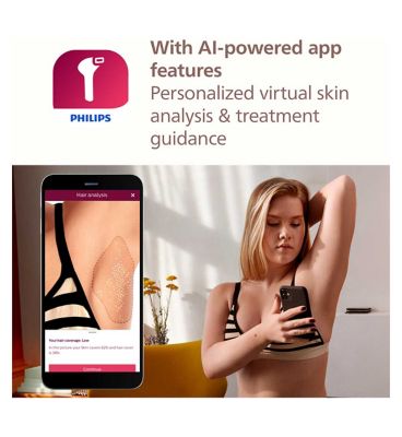 Philips Lumea 9900 Series, IPL Hair Removal Device with SkinAI Technology, 4 Attachments, Corded & Cordless Use, BRI951/01