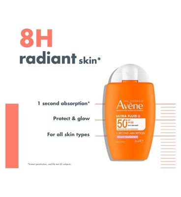 Avène Ultra Fluid Radiance SPF50+ for All Skin Types 50ml