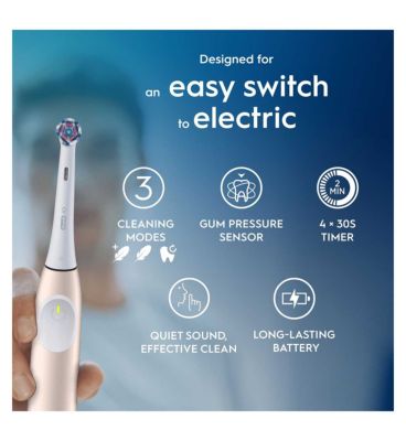 Oral-B iO2 Electric Toothbrush Calm Pink with Travel Case