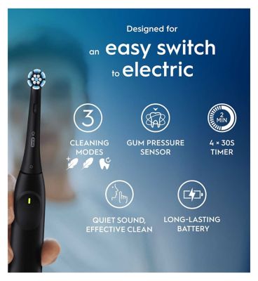 Oral-B iO2 Electric Toothbrush Night Black & Calm Pink Duo Pack