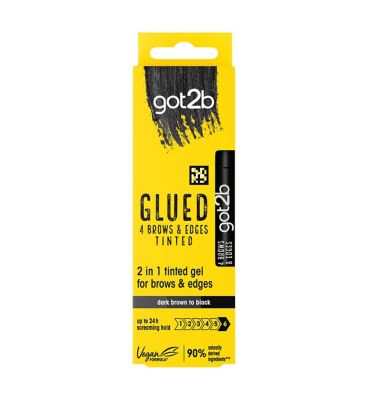 got2b Glued 4 brows & Edges Tinted Black 16ml