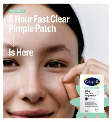 Cetaphil Gentle Clear Pimple Patches, 6 Hour Fast Clear with Salicylic Acid for Blemish-Prone Skin, 24 Emerging Spot Patches