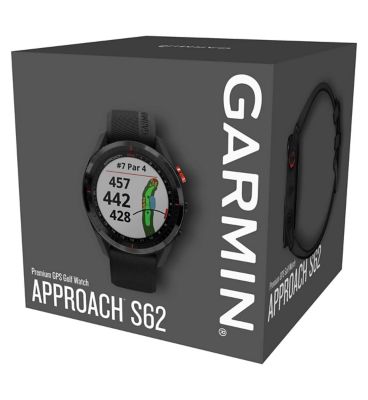 Garmin Approach S62 Golf Global Positioning System Smartwatch Black