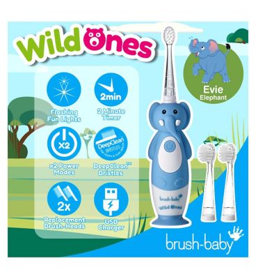 Brush-Baby WildOnes Elephant Rechargeable Toothbrush