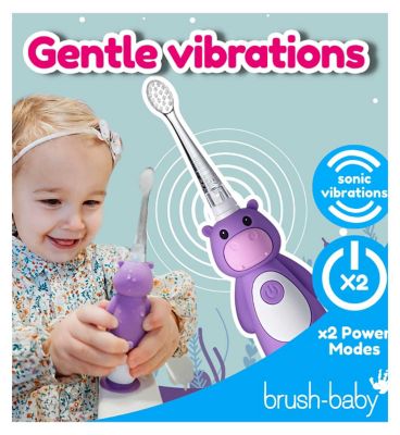 Brush-Baby WildOnes Hippo Rechargeable Toothbrush