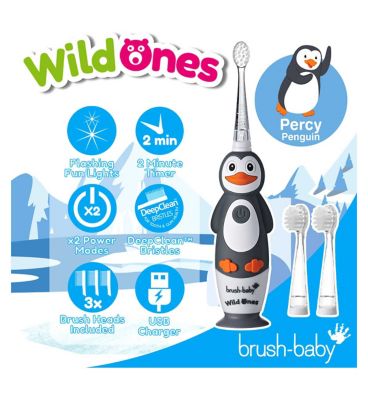 Brush-Baby WildOnes Penguin Rechargeable Toothbrush