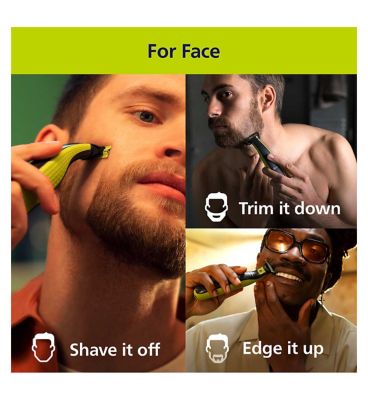 Philips OneBlade 360 for Face - Trim, Edge, Shave with 3 Stubble Combs QP2724/23